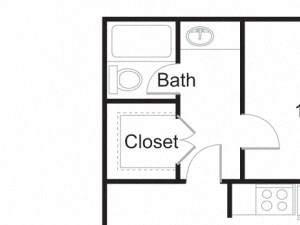 1 bedroom 1 bathroom at Brookwood Apartments in Tucson, AZ